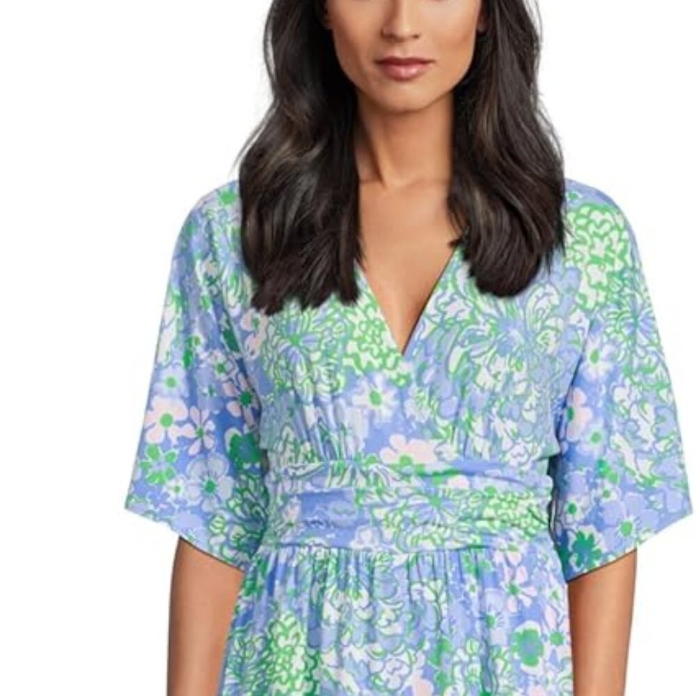Women’s Parigi Knit Skort Romper In Sunwashed Blue Plumes In Bloom
